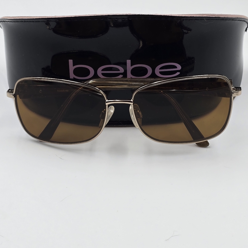 Bebe GRRROWL BB7088 780 Rose Gold Tiger Eyeglasses w/ BeBe CASE (Frames Only)